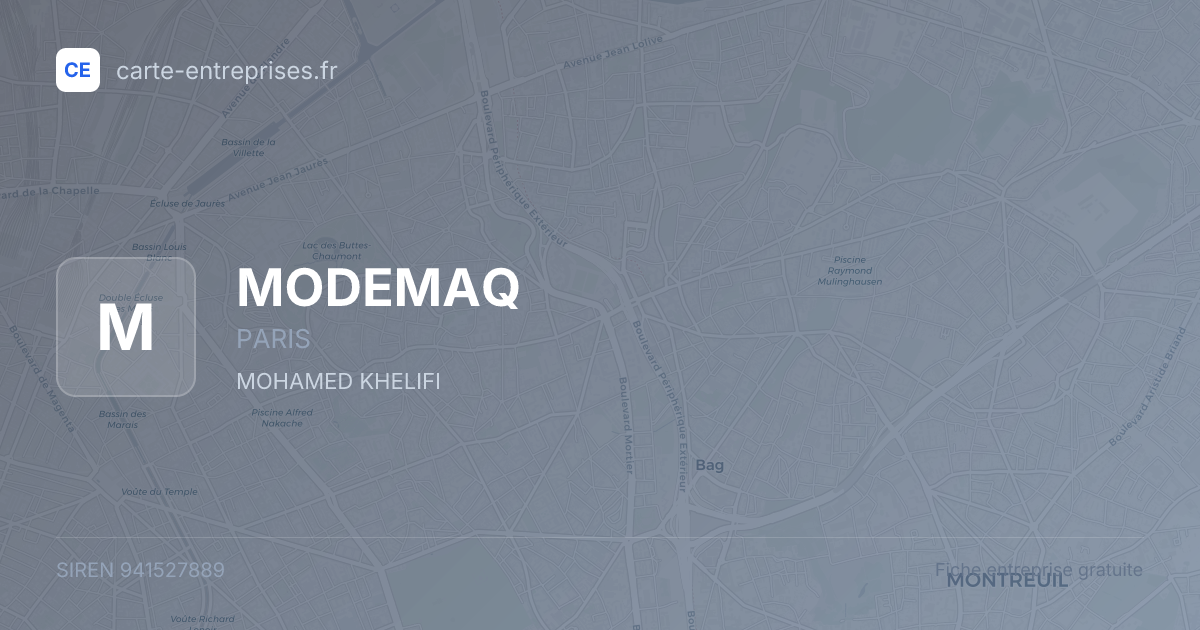 MODEMAQ — 941527889 — fiche entreprise