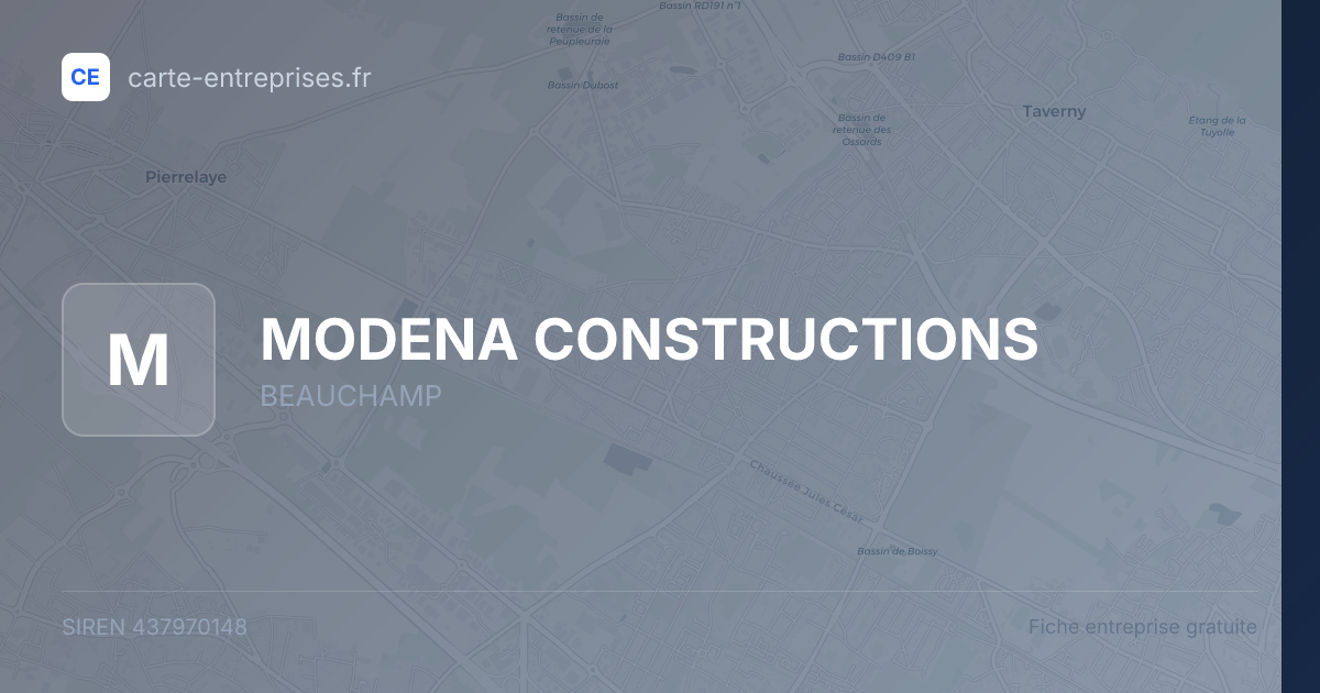 MODENA CONSTRUCTIONS — 437970148 — fiche entreprise