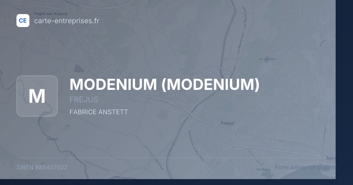 MODENIUM — 885407502 — fiche entreprise