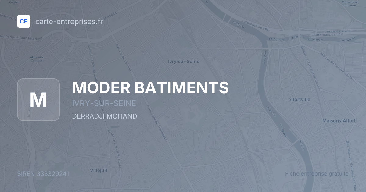 MODER BATIMENTS — 333329241 — fiche entreprise