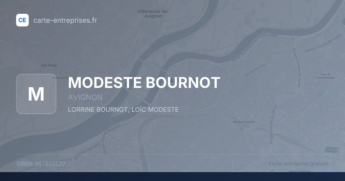 MODESTE BOURNOT — 987859527 — fiche entreprise