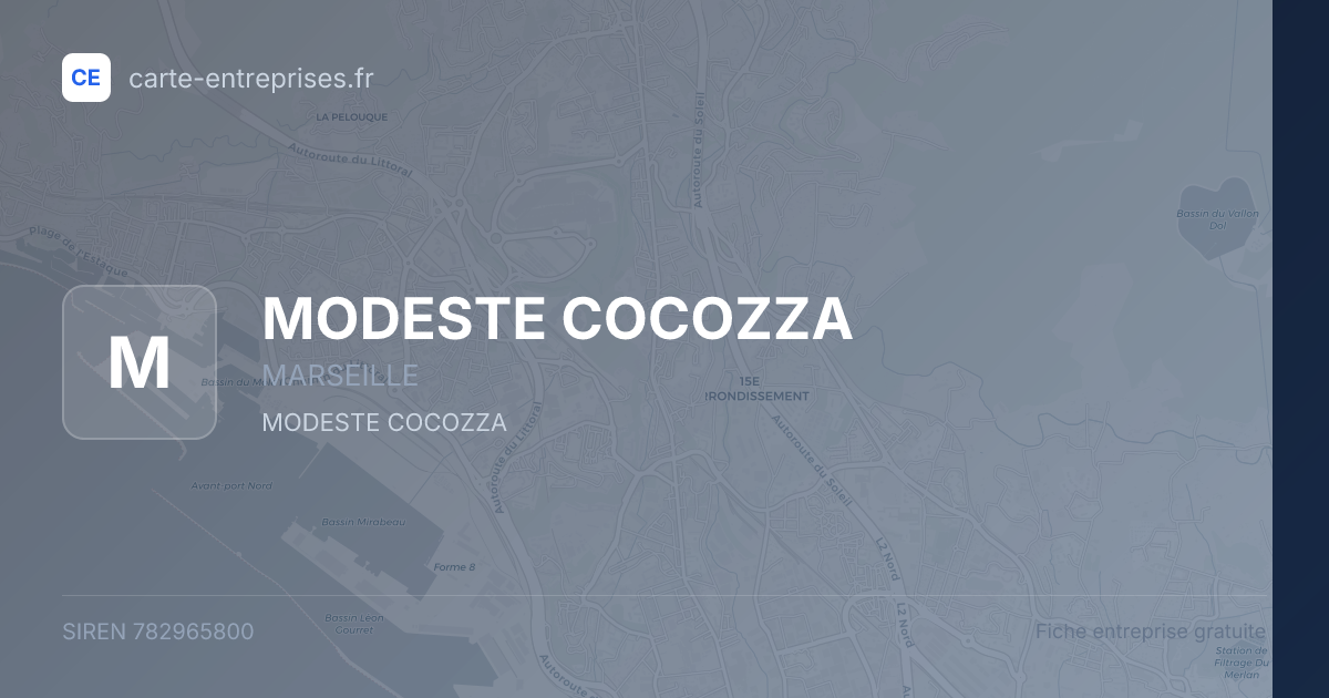 MODESTE COCOZZA — 782965800 — fiche entreprise