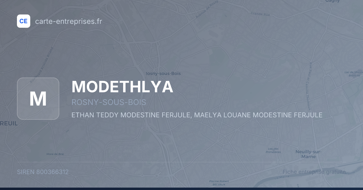 MODETHLYA — 800366312 — fiche entreprise