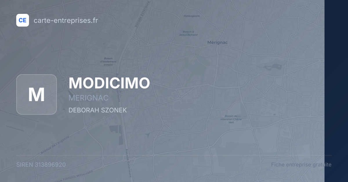 MODICIMO — 313896920 — fiche entreprise