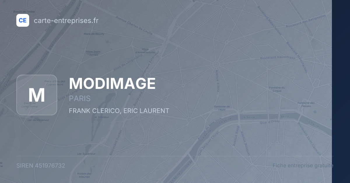 MODIMAGE — 451976732 — fiche entreprise