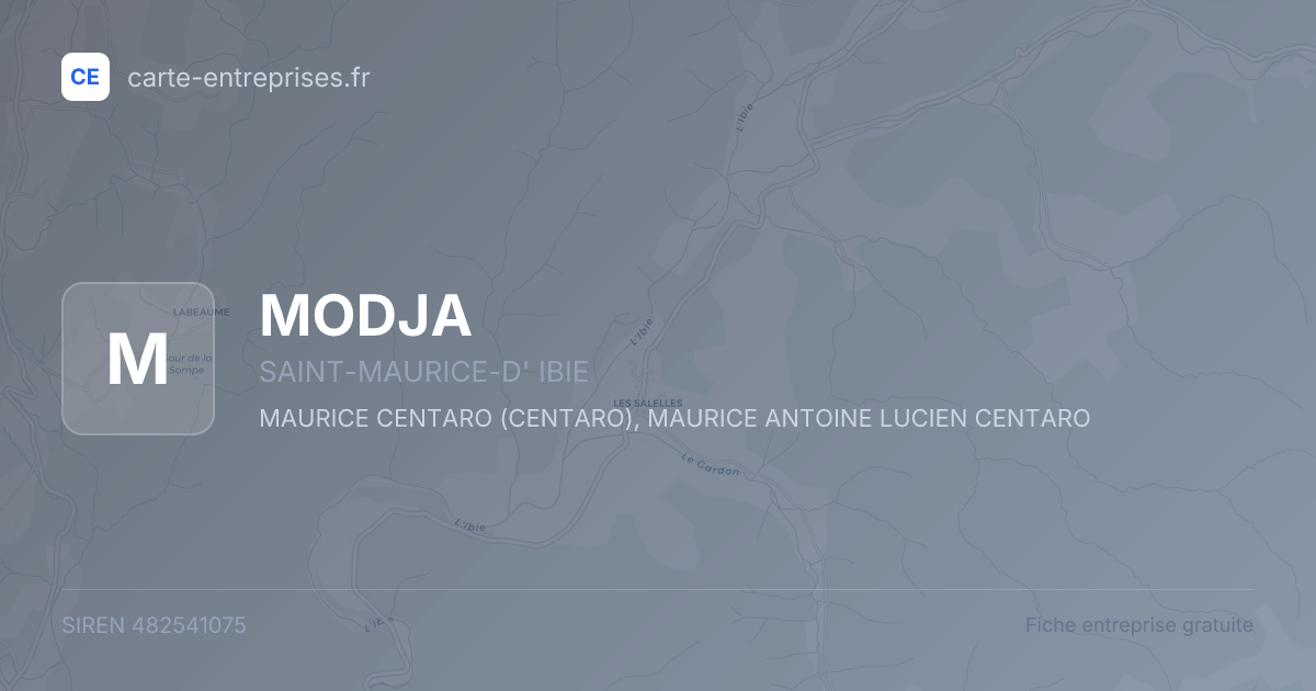 MODJA — 482541075 — fiche entreprise
