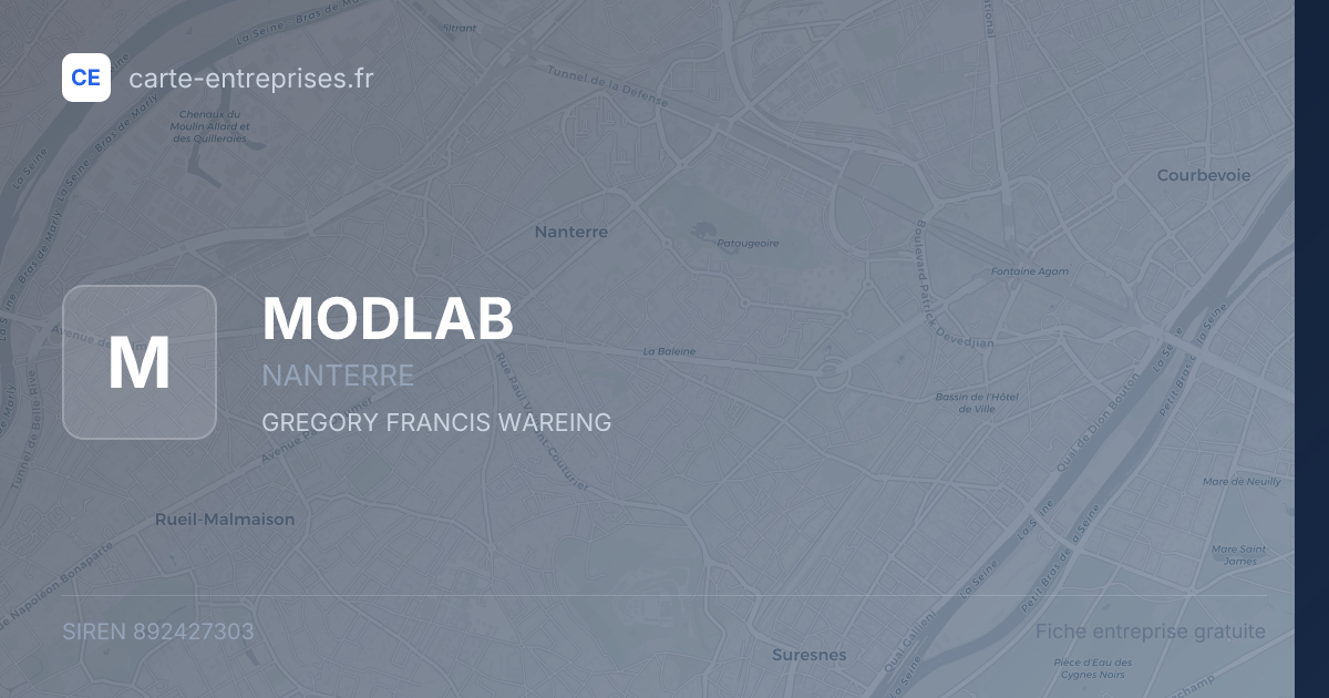 MODLAB — 892427303 — fiche entreprise