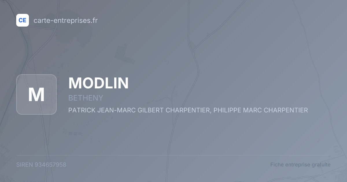 MODLIN — 934657958 — fiche entreprise