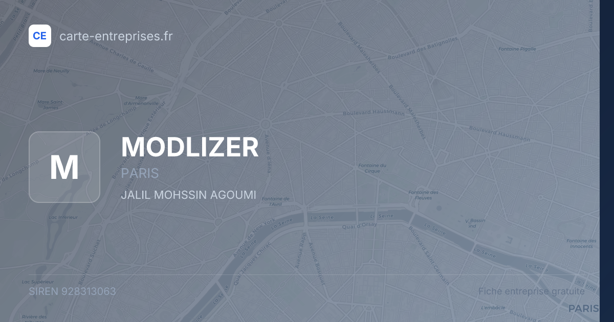 MODLIZER — 928313063 — fiche entreprise