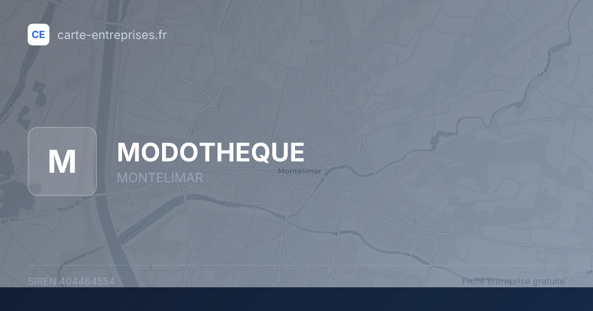 MODOTHEQUE — 404464554 — fiche entreprise