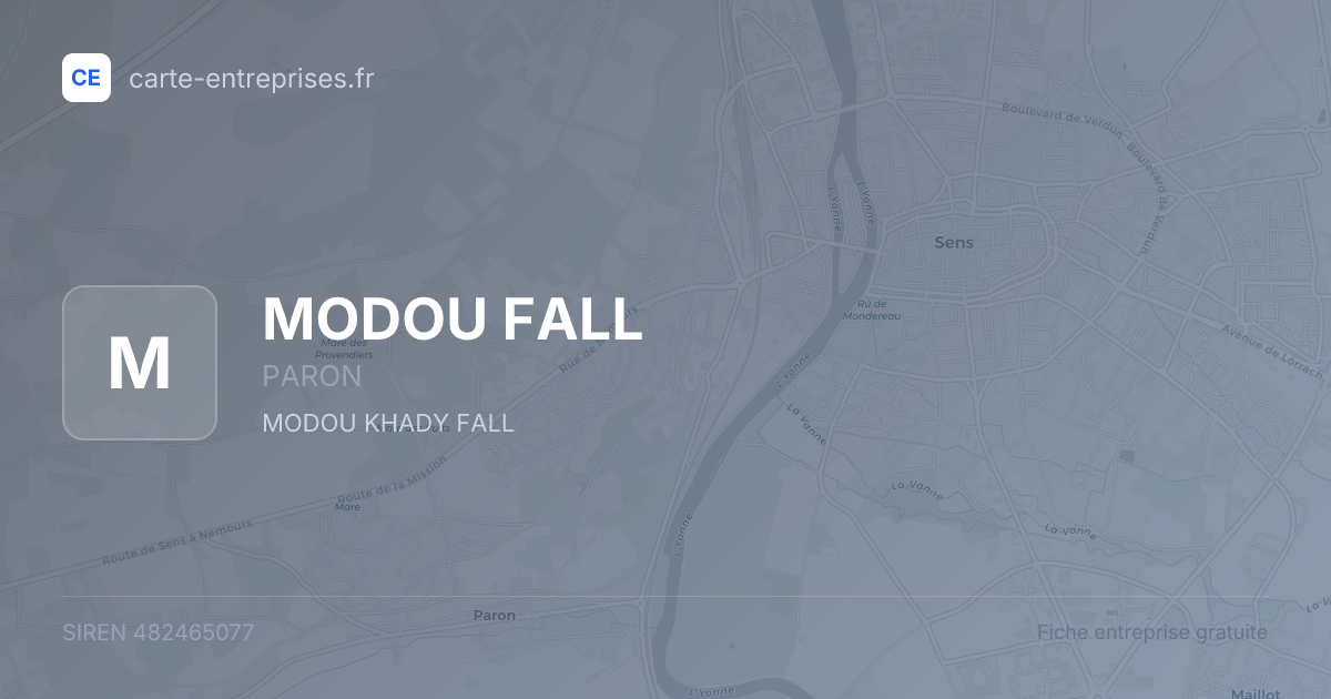 MODOU FALL — 482465077 — fiche entreprise
