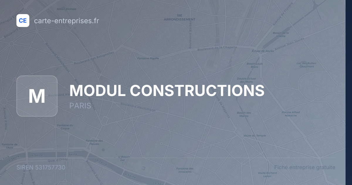 MODUL CONSTRUCTIONS — 531757730 — fiche entreprise