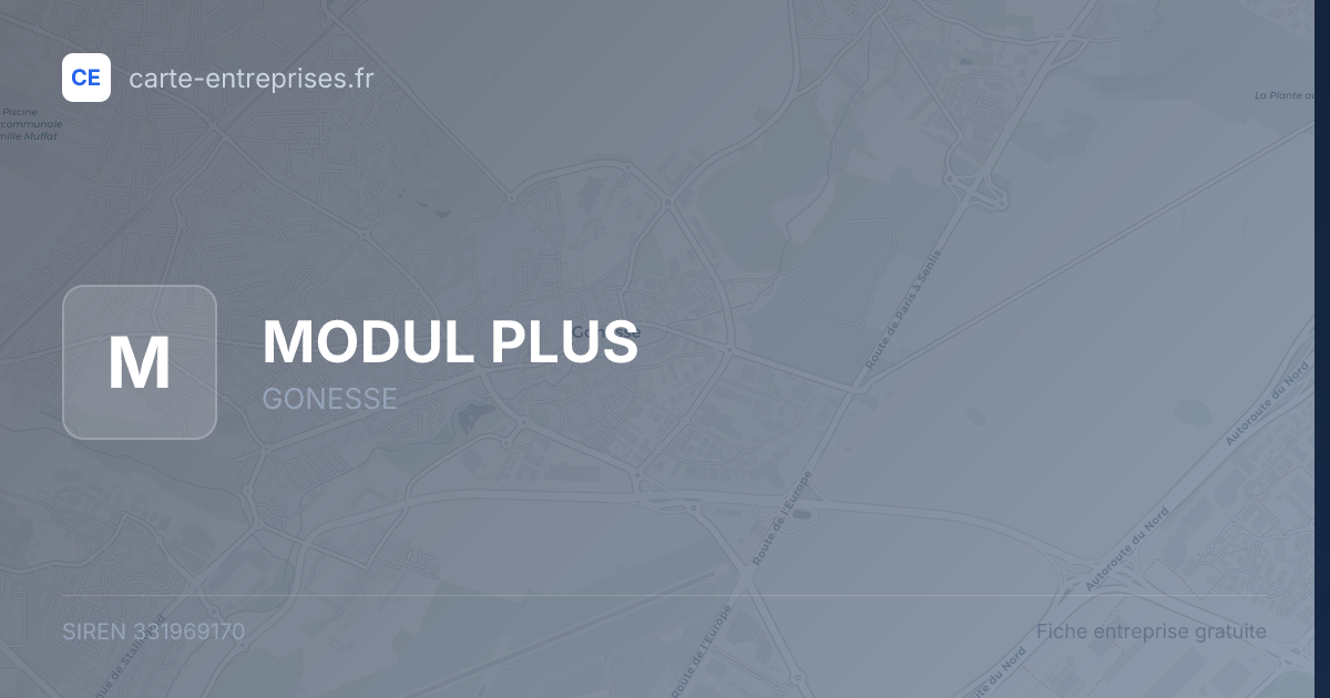 MODUL PLUS — 331969170 — fiche entreprise