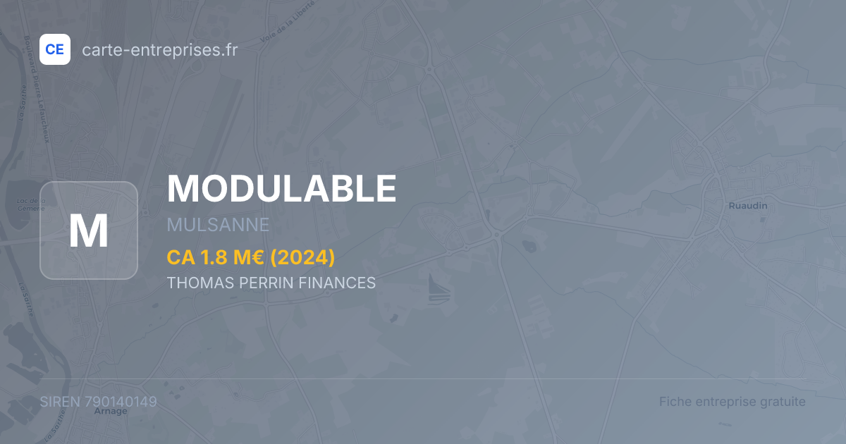 MODULABLE — 790140149 — fiche entreprise