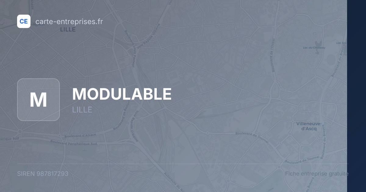 MODULABLE — 987817293 — fiche entreprise