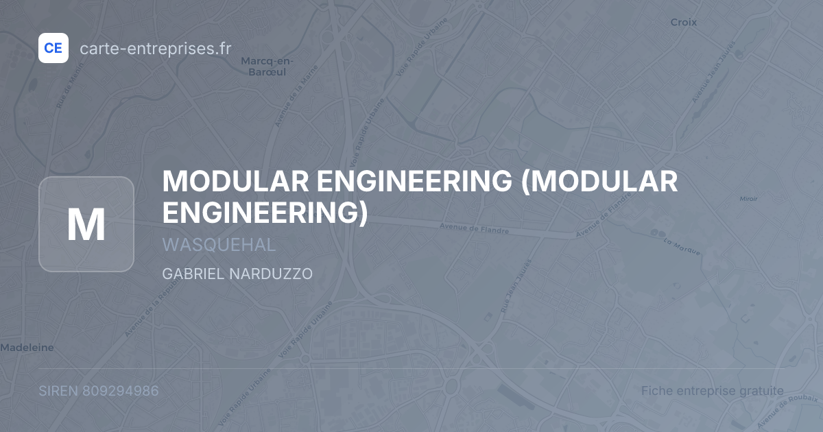 MODULAR ENGINEERING — 809294986 — fiche entreprise