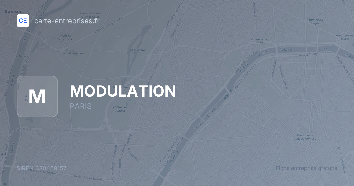MODULATION — 330459157 — fiche entreprise