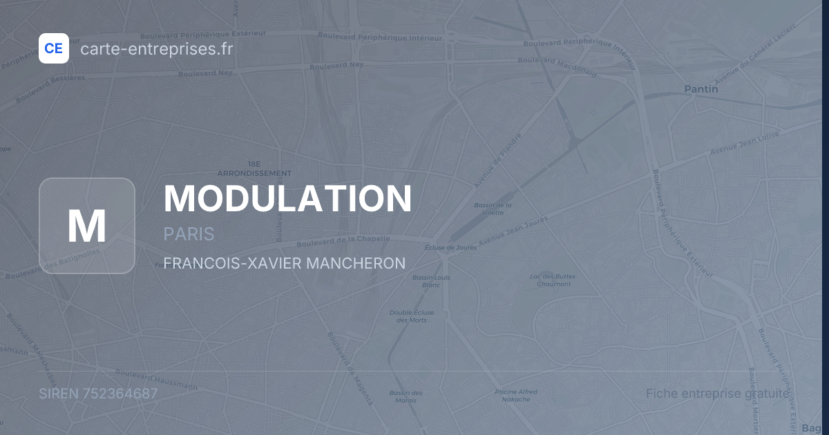 MODULATION — 752364687 — fiche entreprise