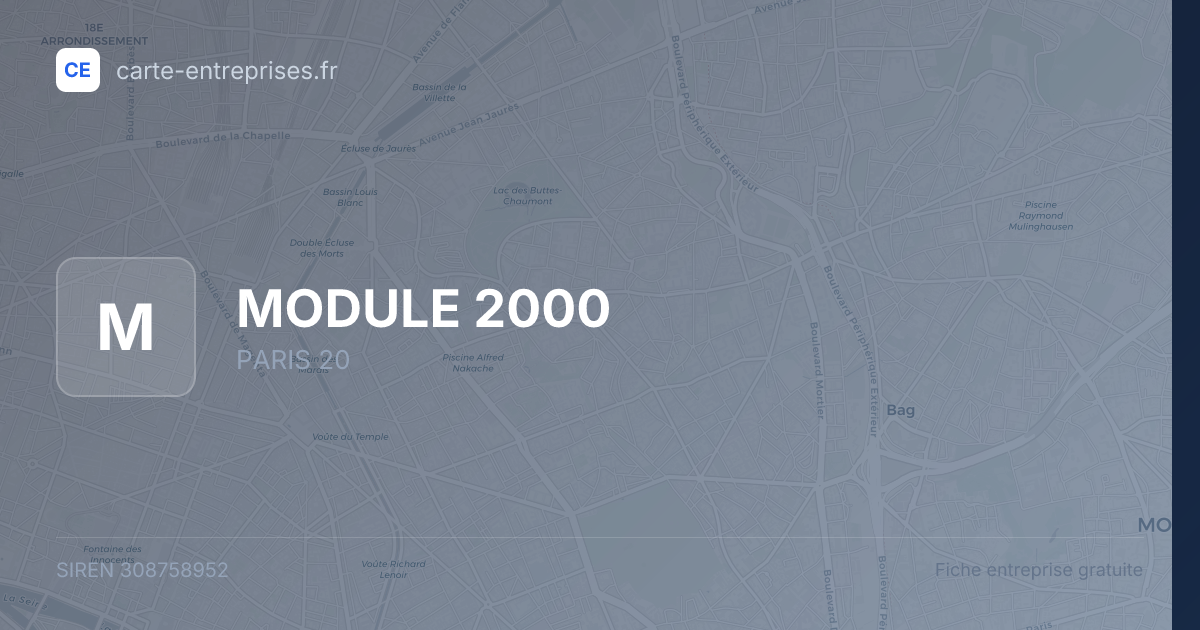 MODULE 2000 — 308758952 — fiche entreprise