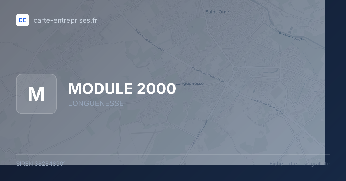 MODULE 2000 — 382848901 — fiche entreprise