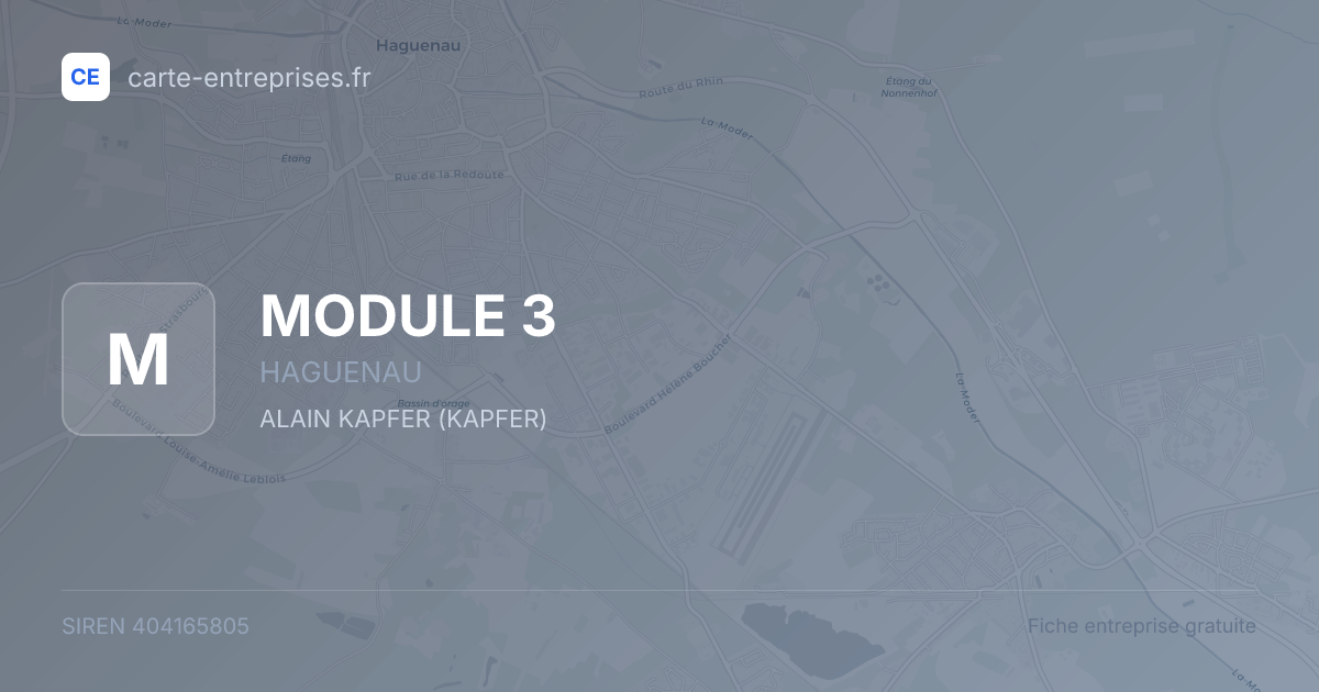 MODULE 3 — 404165805 — fiche entreprise