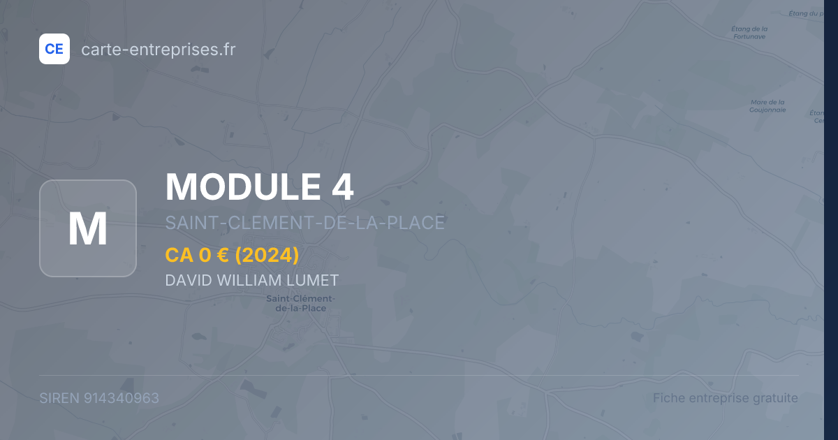 MODULE 4 — 914340963 — fiche entreprise
