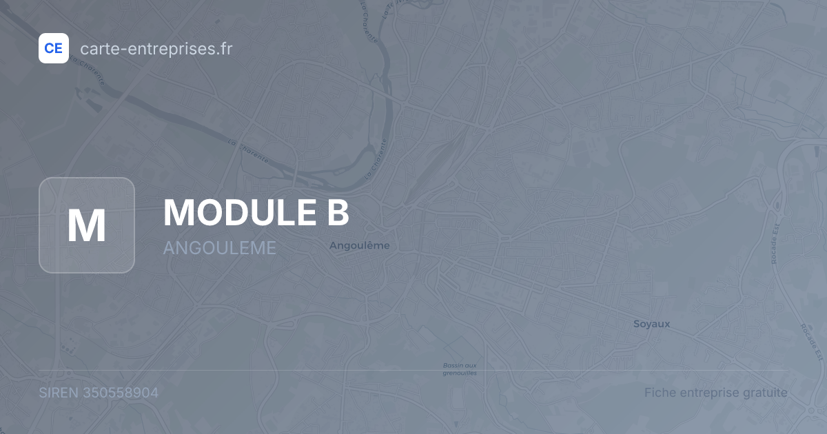 MODULE B — 350558904 — fiche entreprise