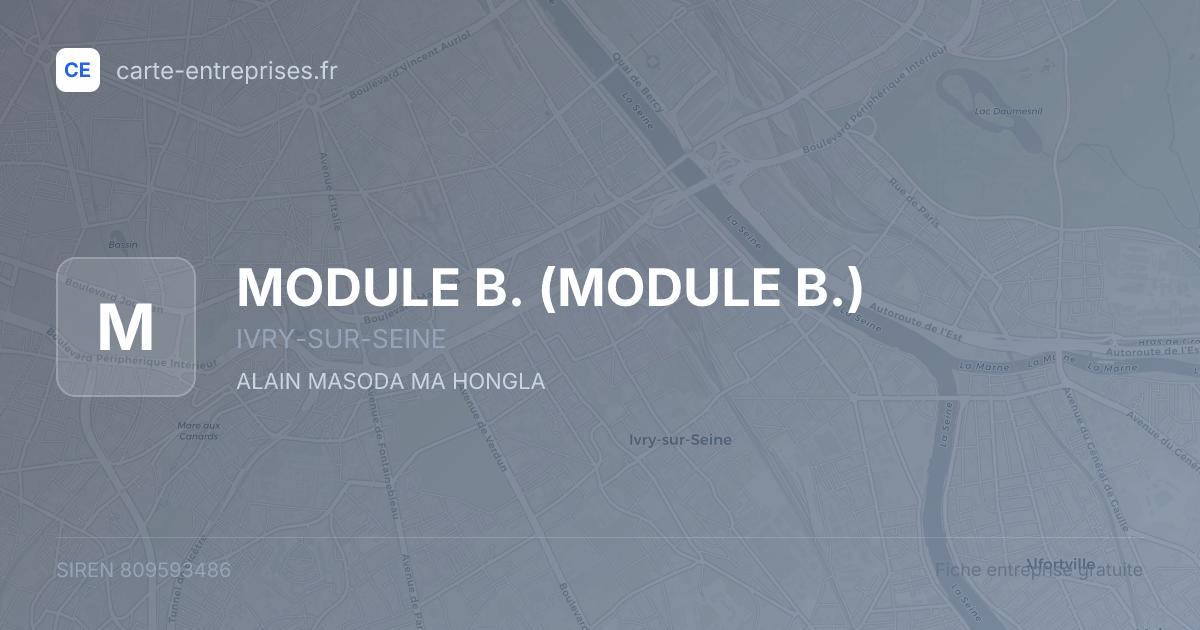 MODULE B. — 809593486 — fiche entreprise