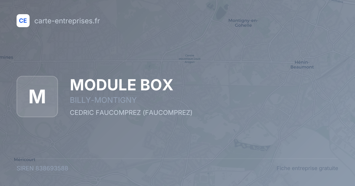 MODULE BOX — 838693588 — fiche entreprise