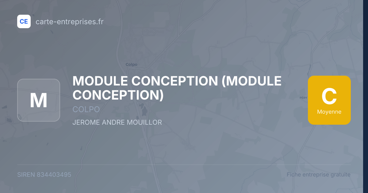 MODULE CONCEPTION — 834403495 — fiche entreprise