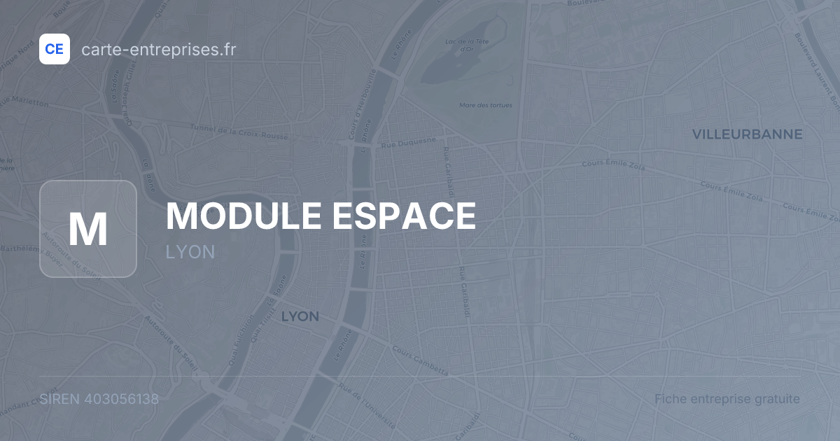 MODULE ESPACE — 403056138 — fiche entreprise