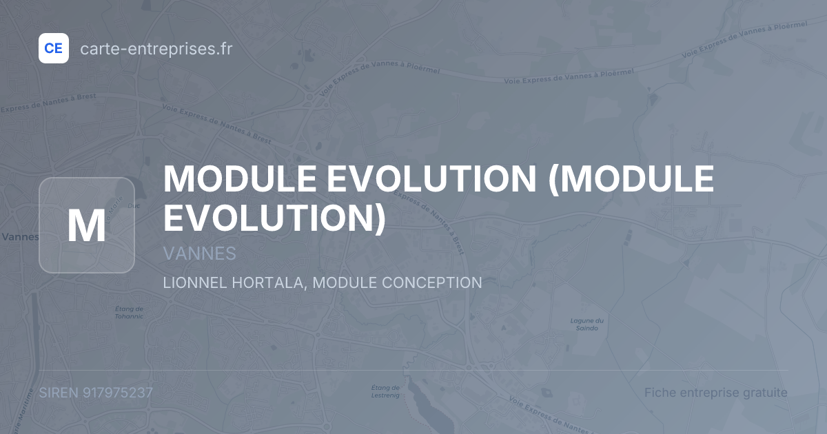 MODULE EVOLUTION — 917975237 — fiche entreprise