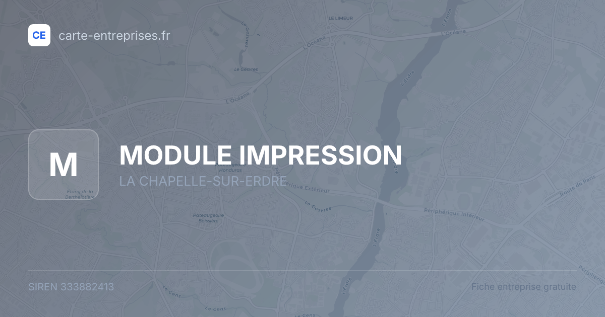 MODULE IMPRESSION — 333882413 — fiche entreprise
