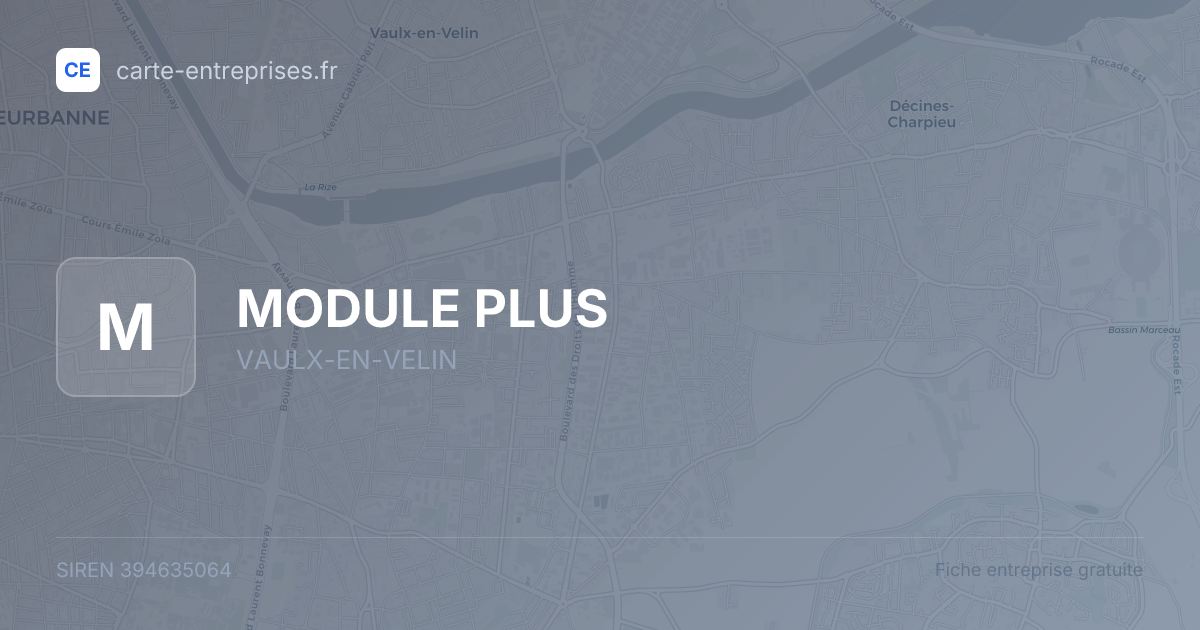 MODULE PLUS — 394635064 — fiche entreprise