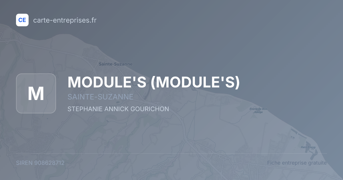 MODULE'S — 908628712 — fiche entreprise