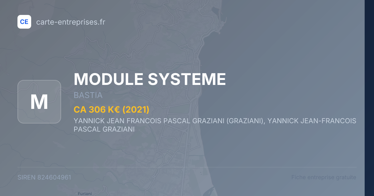 MODULE SYSTEME — 824604961 — fiche entreprise