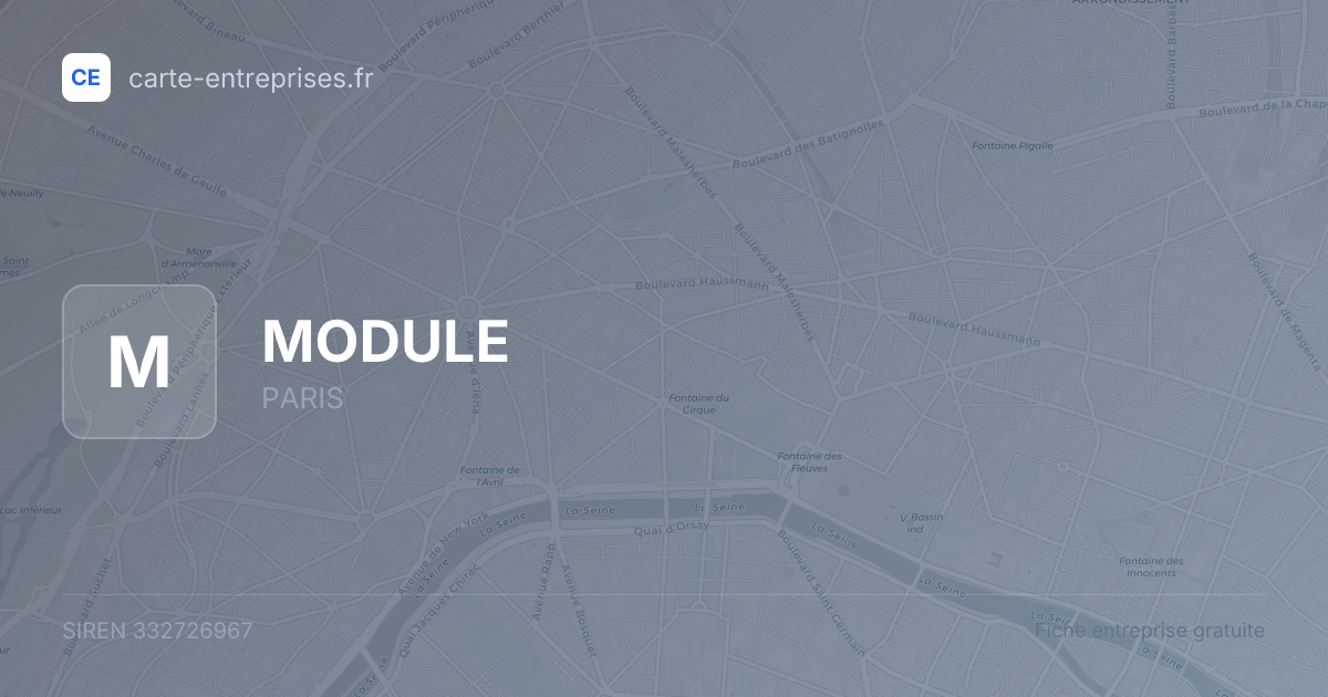 MODULE — 332726967 — fiche entreprise