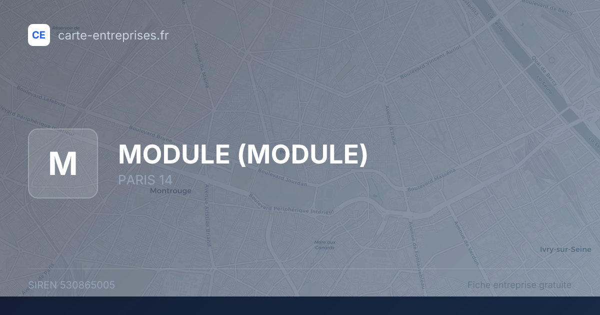 MODULE — 530865005 — fiche entreprise