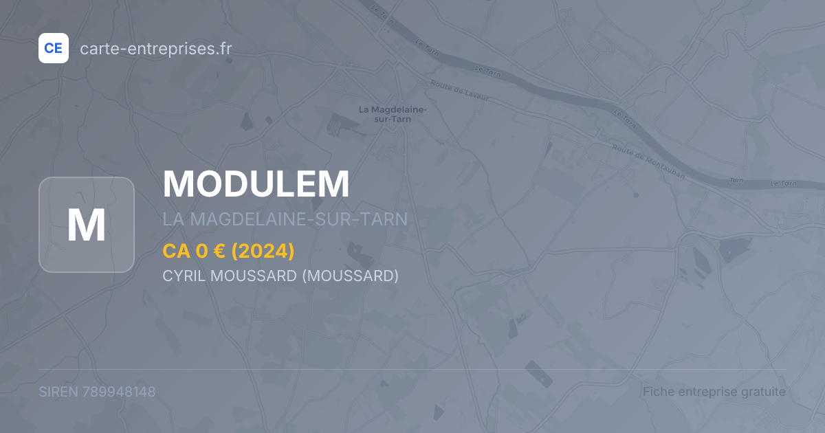 MODULEM — 789948148 — fiche entreprise