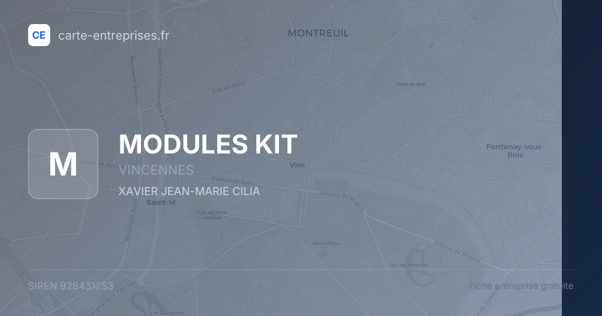MODULES KIT — 928431253 — fiche entreprise