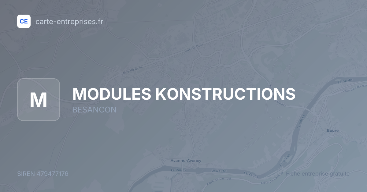 MODULES KONSTRUCTIONS — 479477176 — fiche entreprise