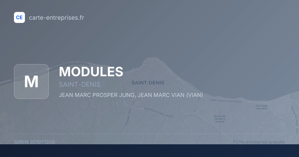 MODULES — 351971338 — fiche entreprise
