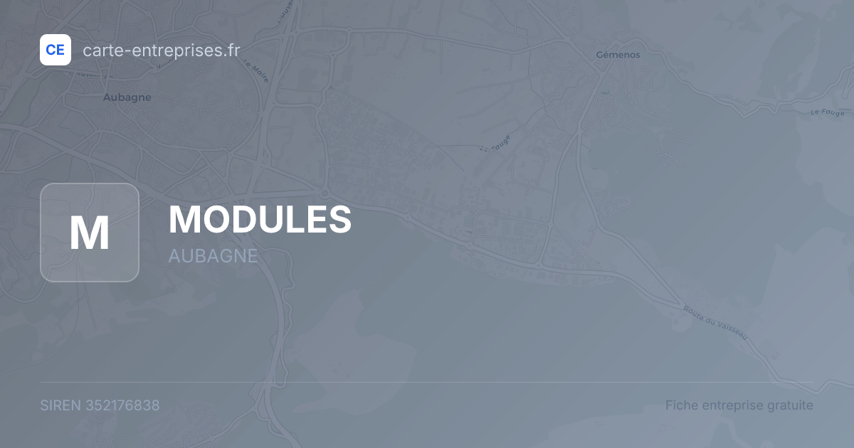 MODULES — 352176838 — fiche entreprise