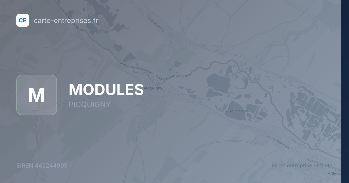 MODULES — 445244999 — fiche entreprise