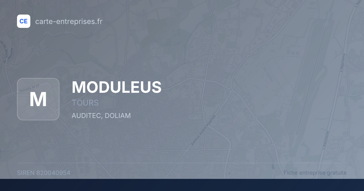 MODULEUS — 820040954 — fiche entreprise