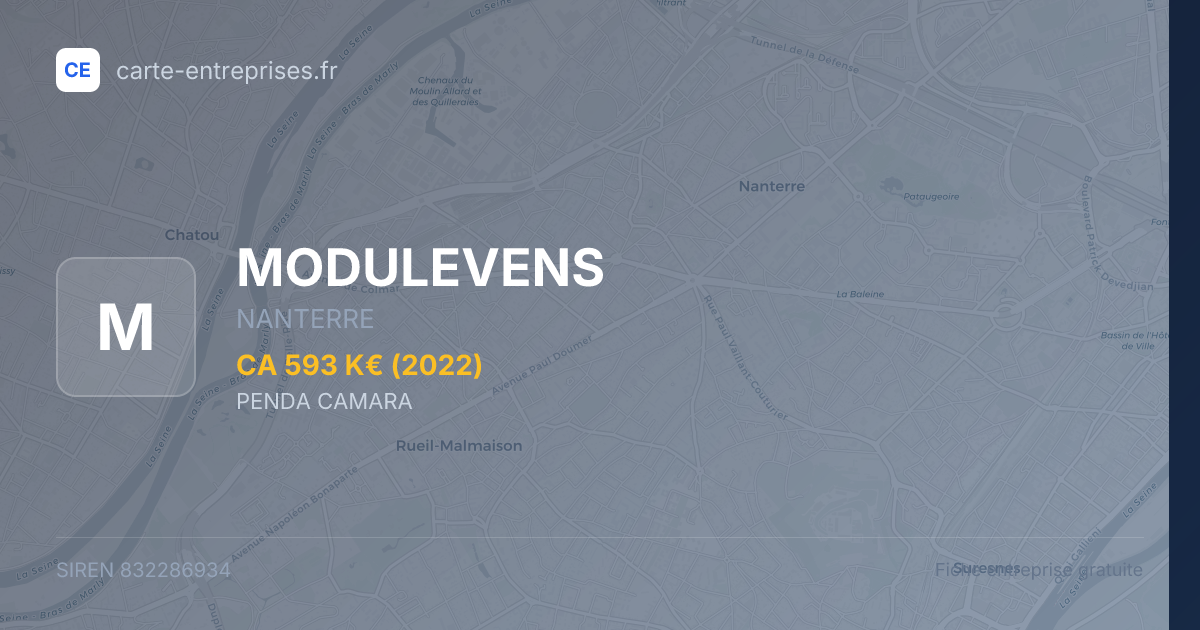 MODULEVENS — 832286934 — fiche entreprise