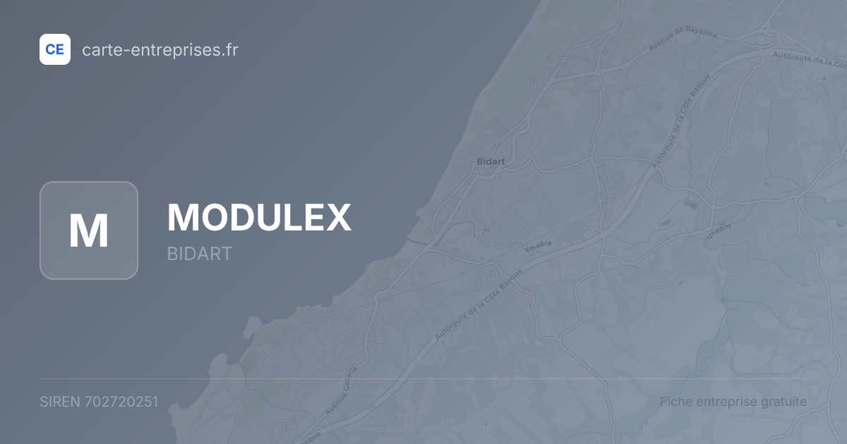 MODULEX — 702720251 — fiche entreprise