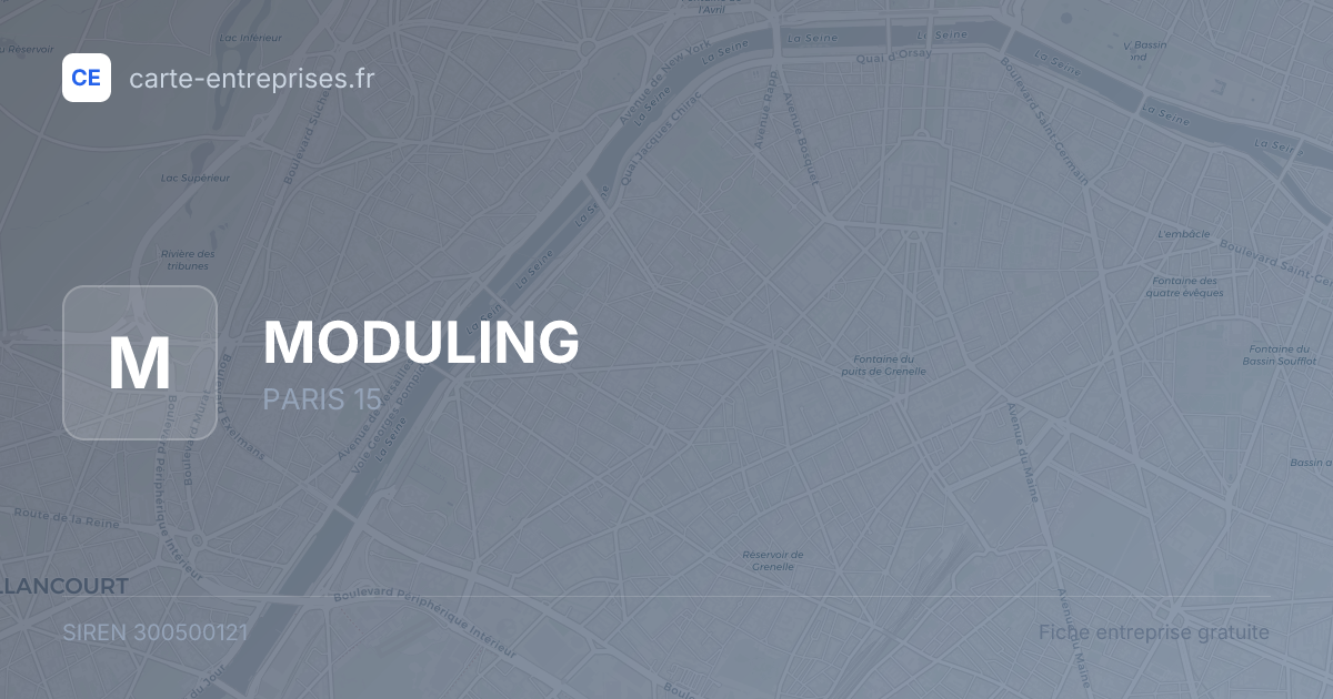 MODULING — 300500121 — fiche entreprise