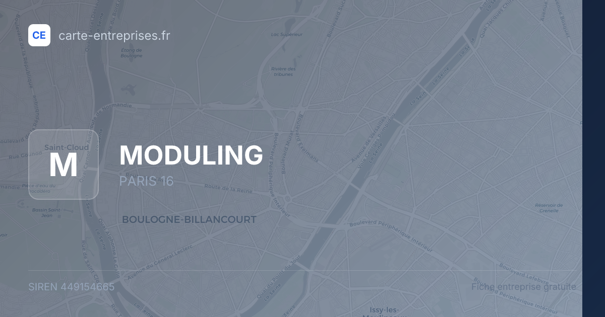 MODULING — 449154665 — fiche entreprise