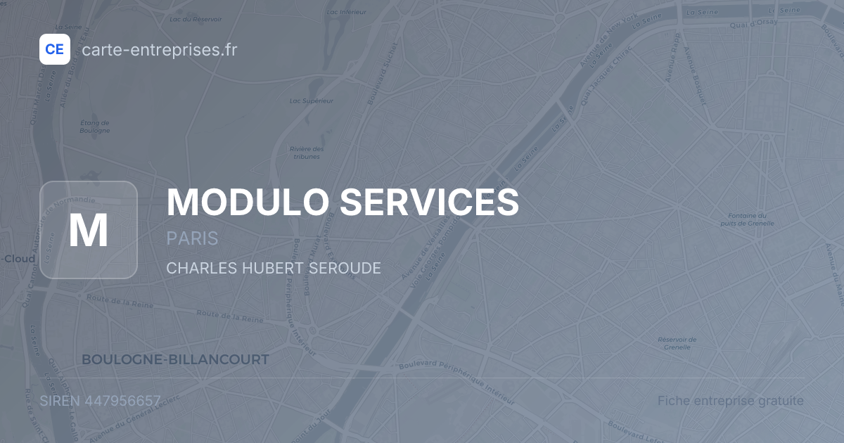 MODULO SERVICES — 447956657 — fiche entreprise